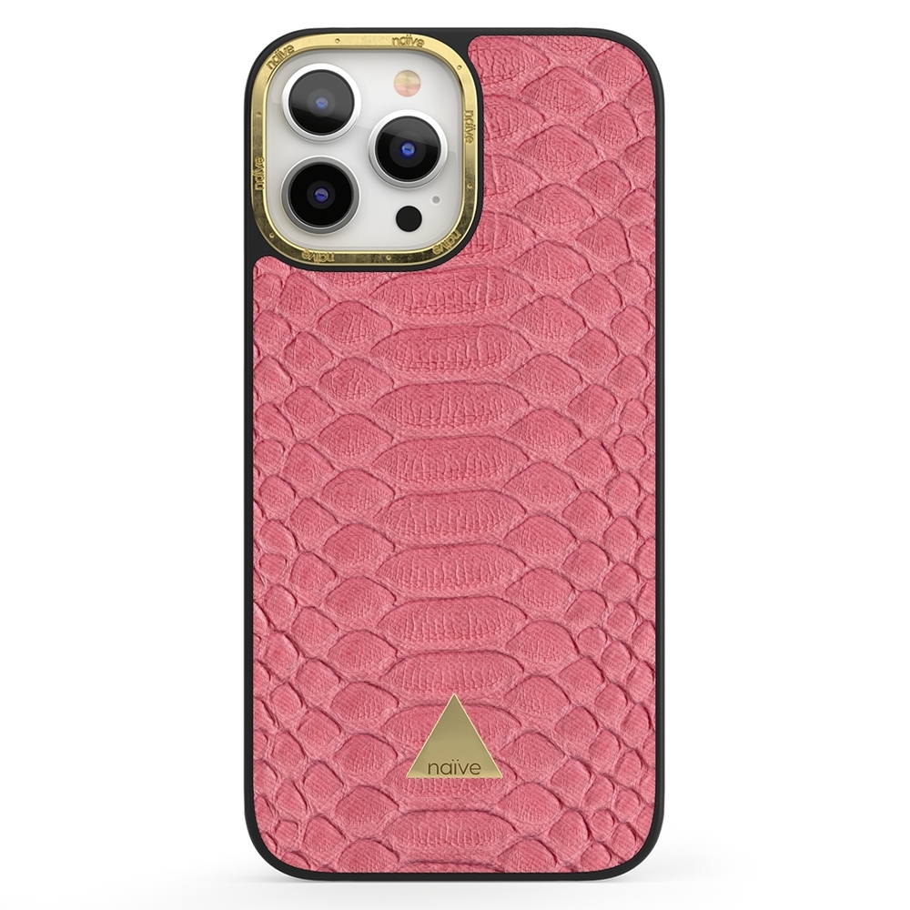 Naive iPhone 13 Pro Max Case - Pink Snake