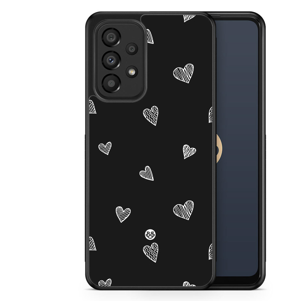 Samsung Galaxy A33 5G Case - Black & White Hearts
