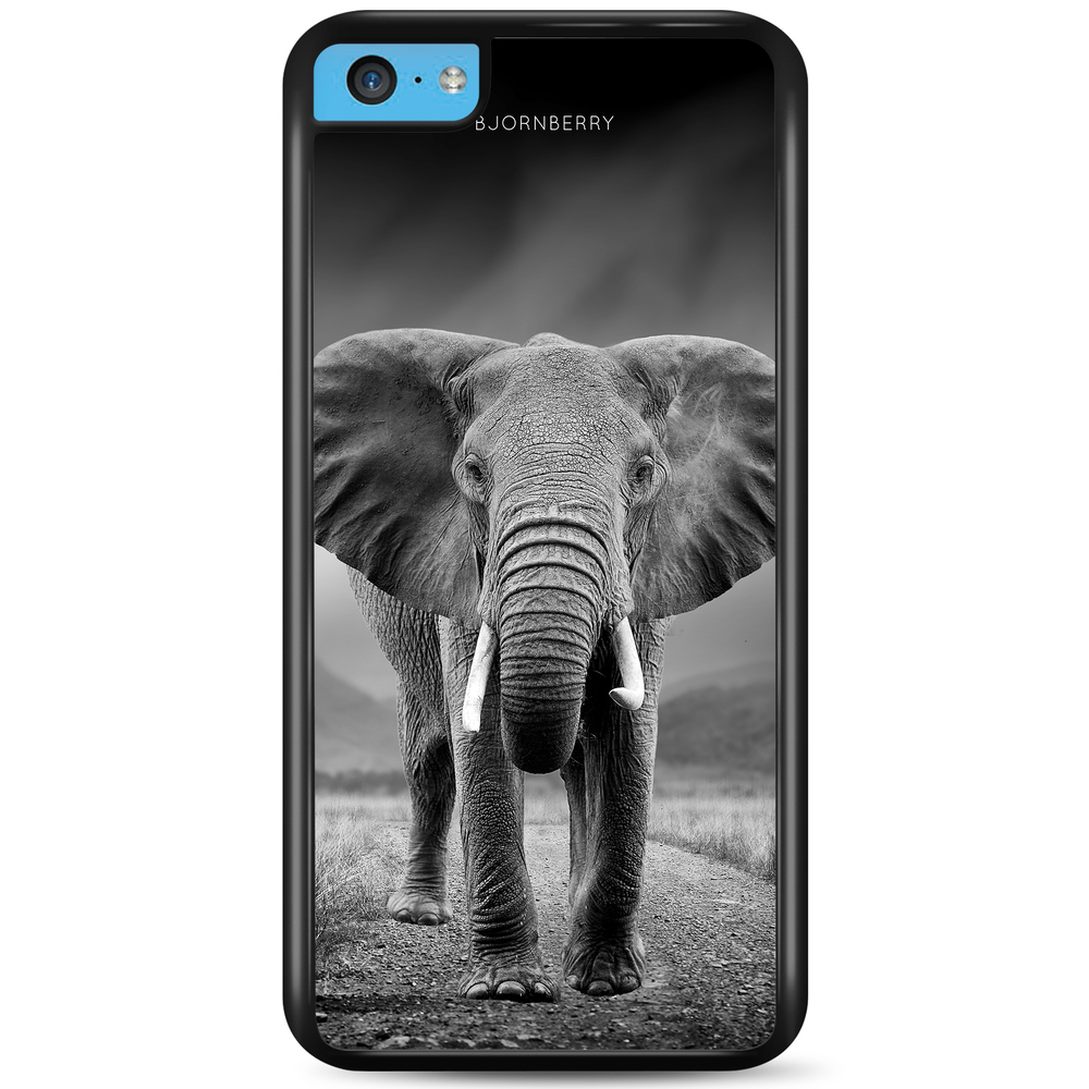 iPhone 5C Case - Black/White Elephant