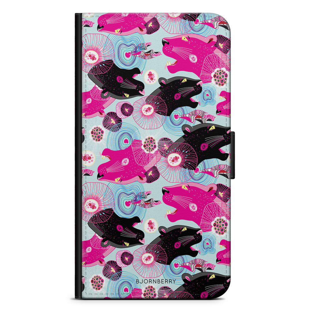 LG V30 Wallet Case - Panther Pattern