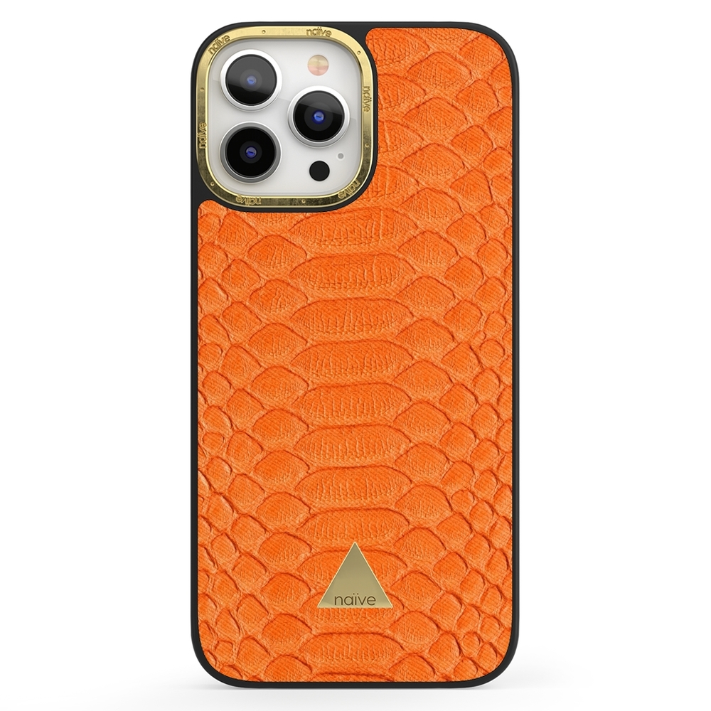 Naive iPhone 13 Pro Max Case - Orange Snake