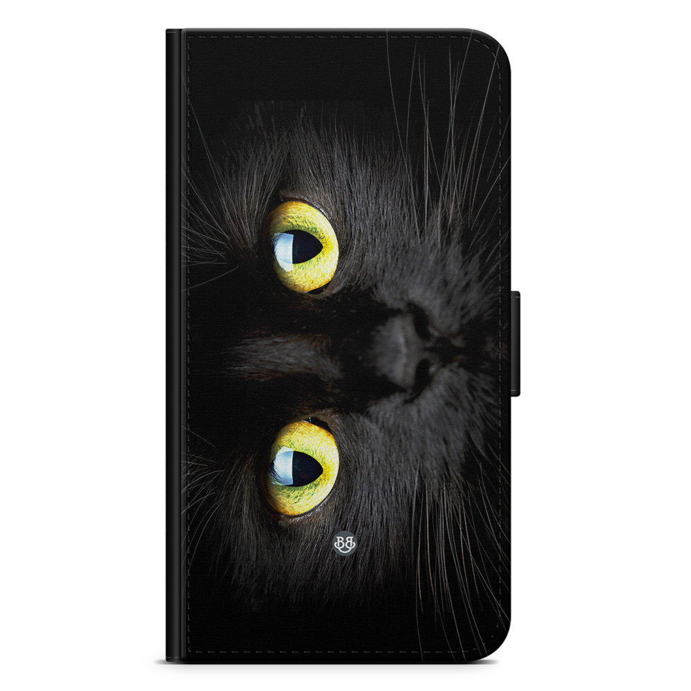 Sony Xperia 1 IV Wallet Case - Black Cat Close up