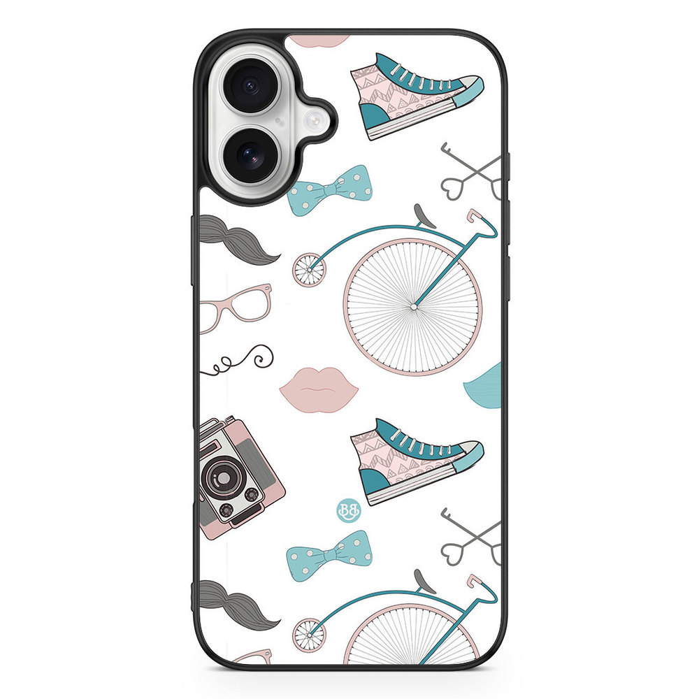 iPhone 16 Plus Case - Hipster Pattern