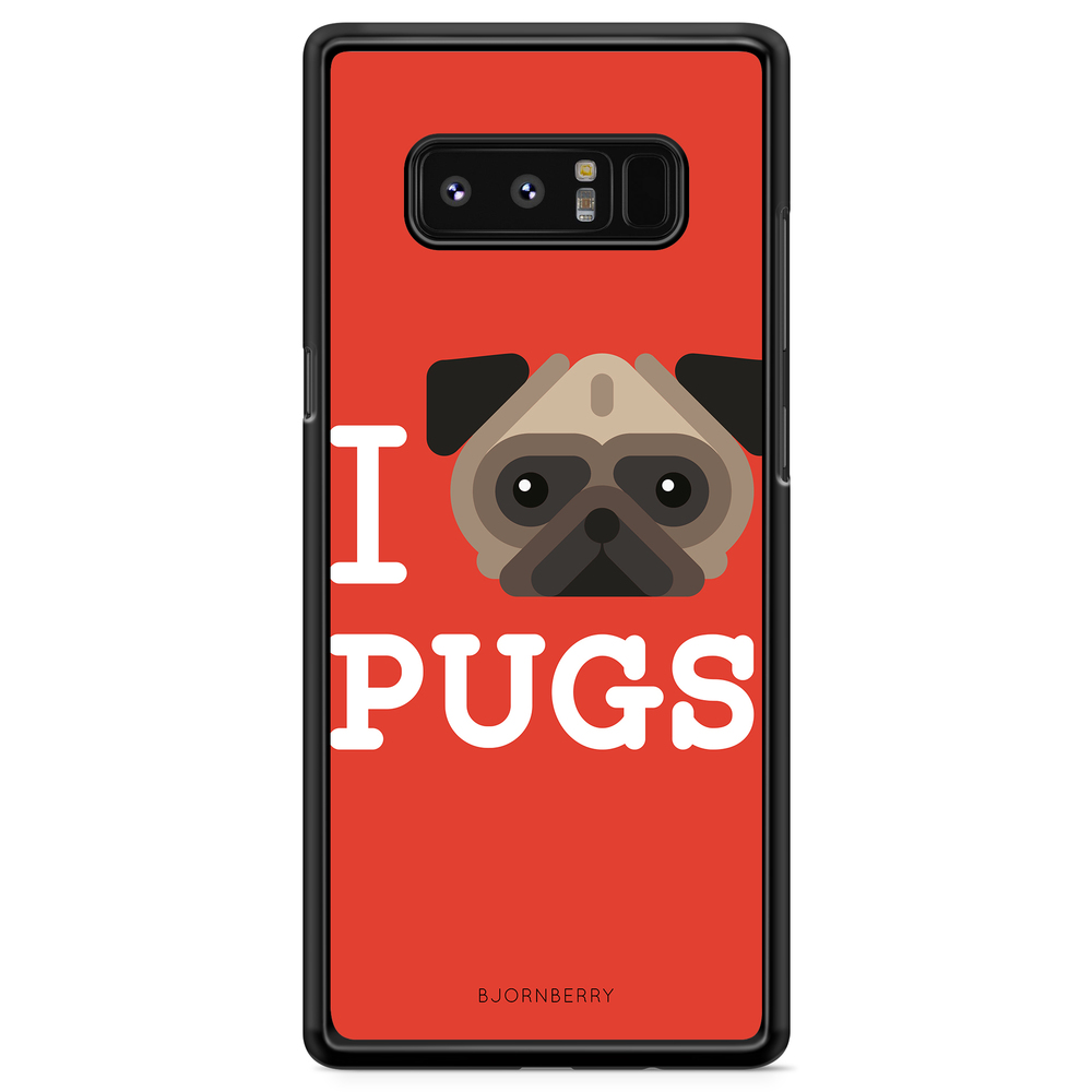 Samsung Galaxy Note 8 Case - I Love Pugs