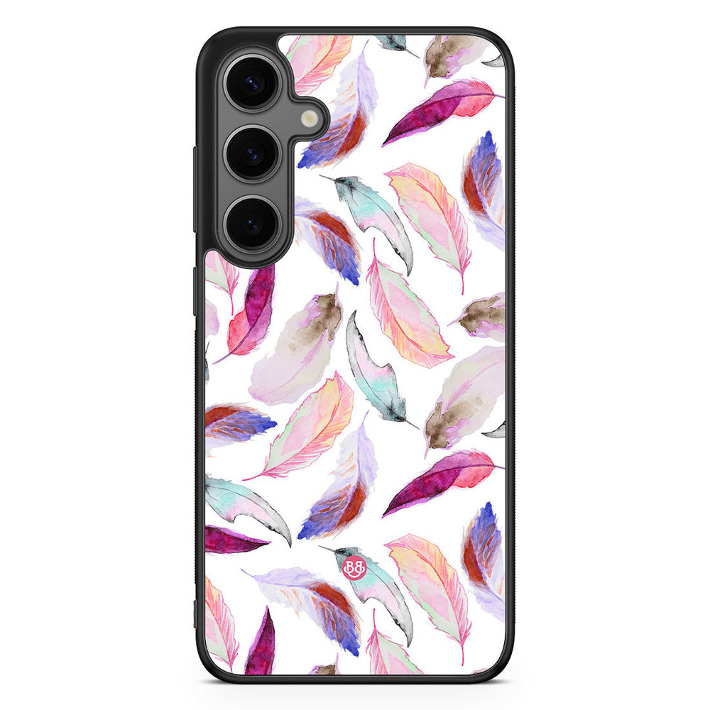 Samsung Galaxy S24 Plus Case - Watercolor Feathers