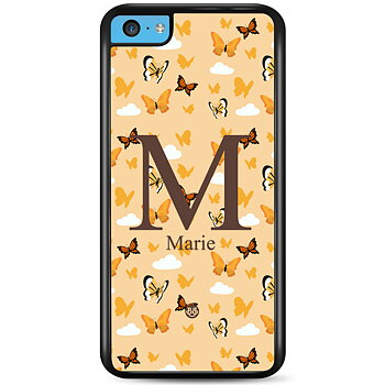 iPhone 5C Skal Custom - AWAKEN - Orange Butterfly