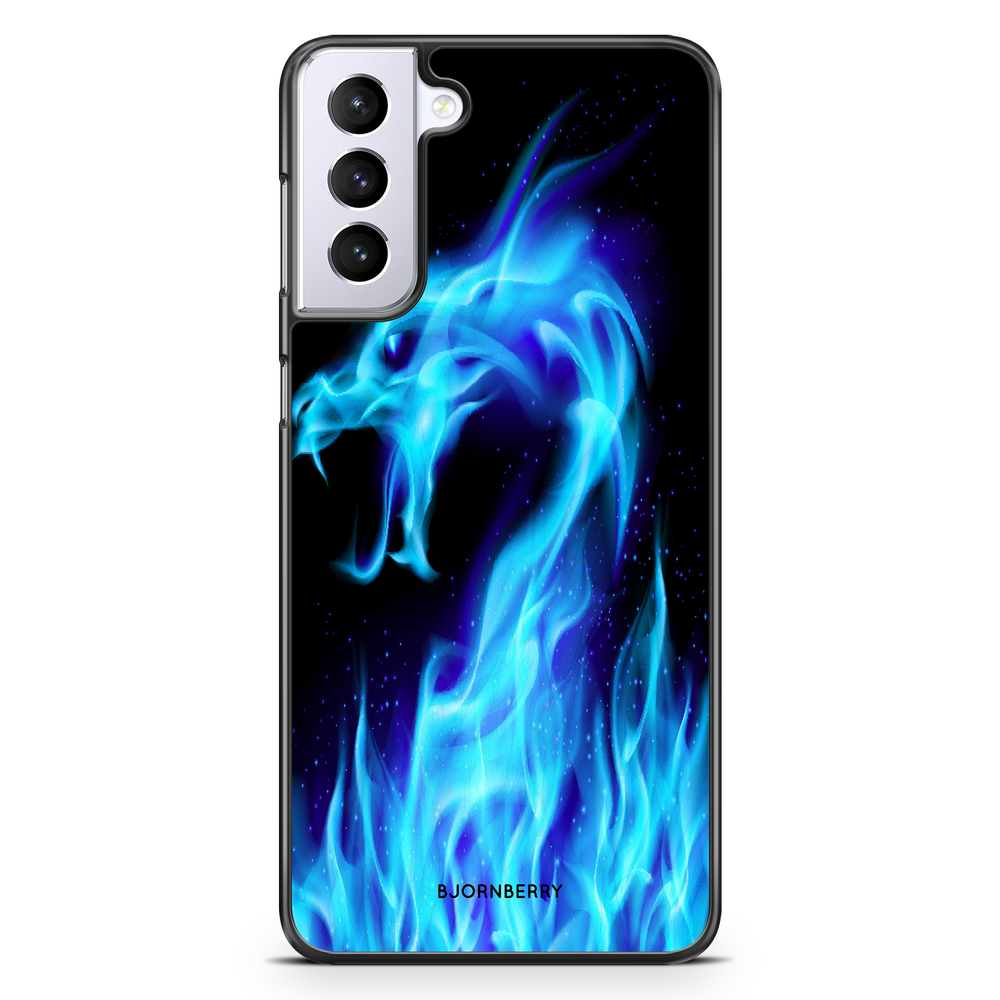 Samsung Galaxy S21 Plus Case - Blue Flames Dragon