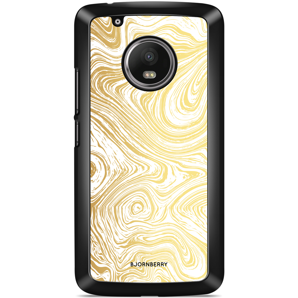 Moto G5 Plus Skal - Guld Marmor