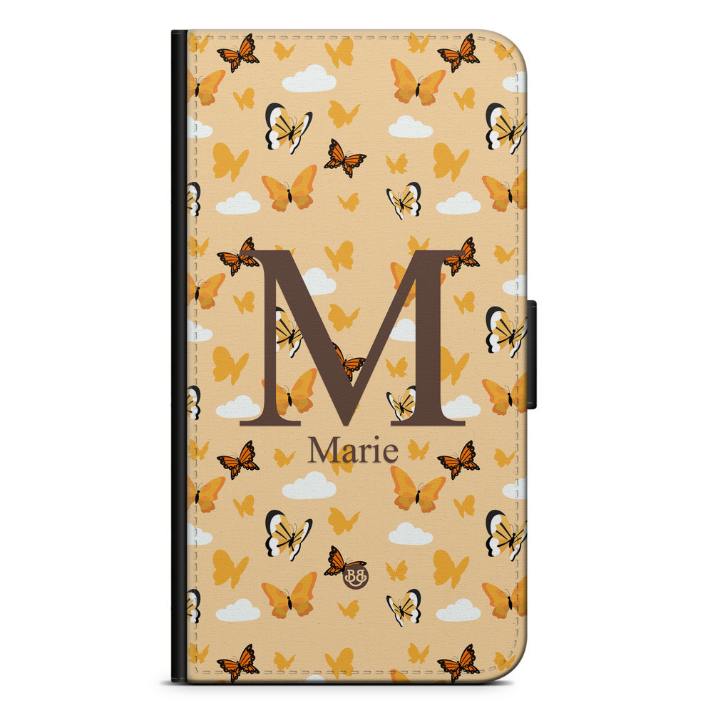 iPhone XR Wallet Case Custom - AWAKEN - Orange Butterfly