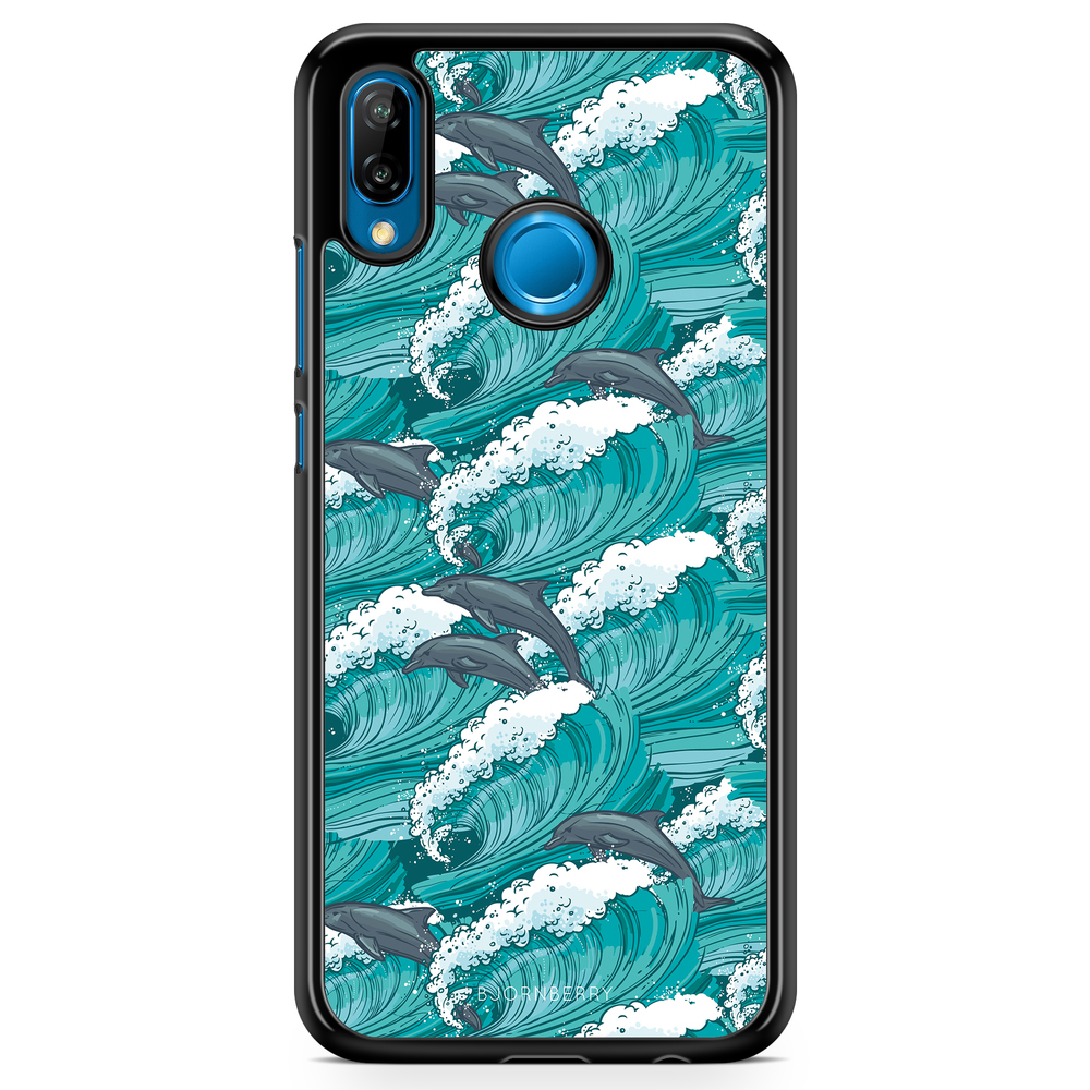 Huawei P20 Lite Case - Waves And Dolphins