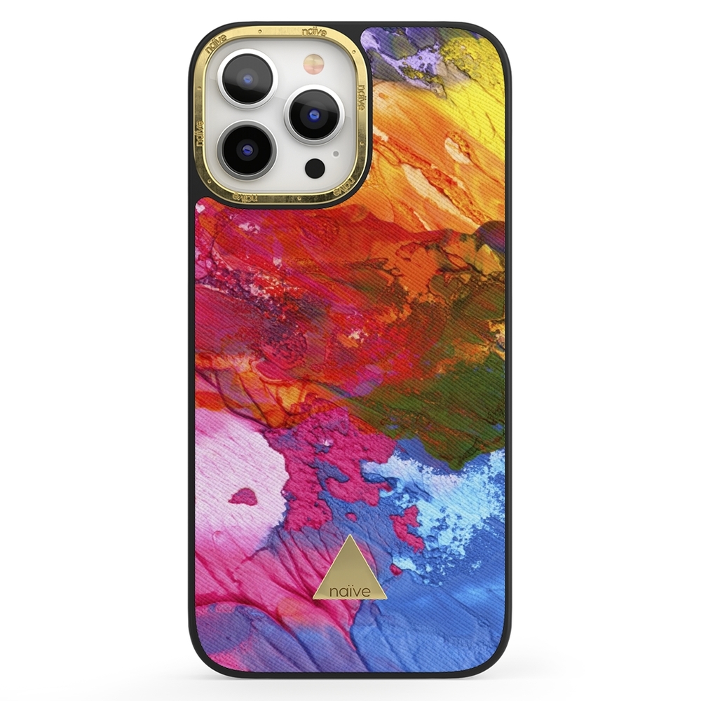Naive iPhone 13 Pro Max Case - Rainbow Ink