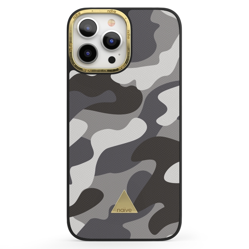 Naive iPhone 13 Pro Max Case - Grey Camo