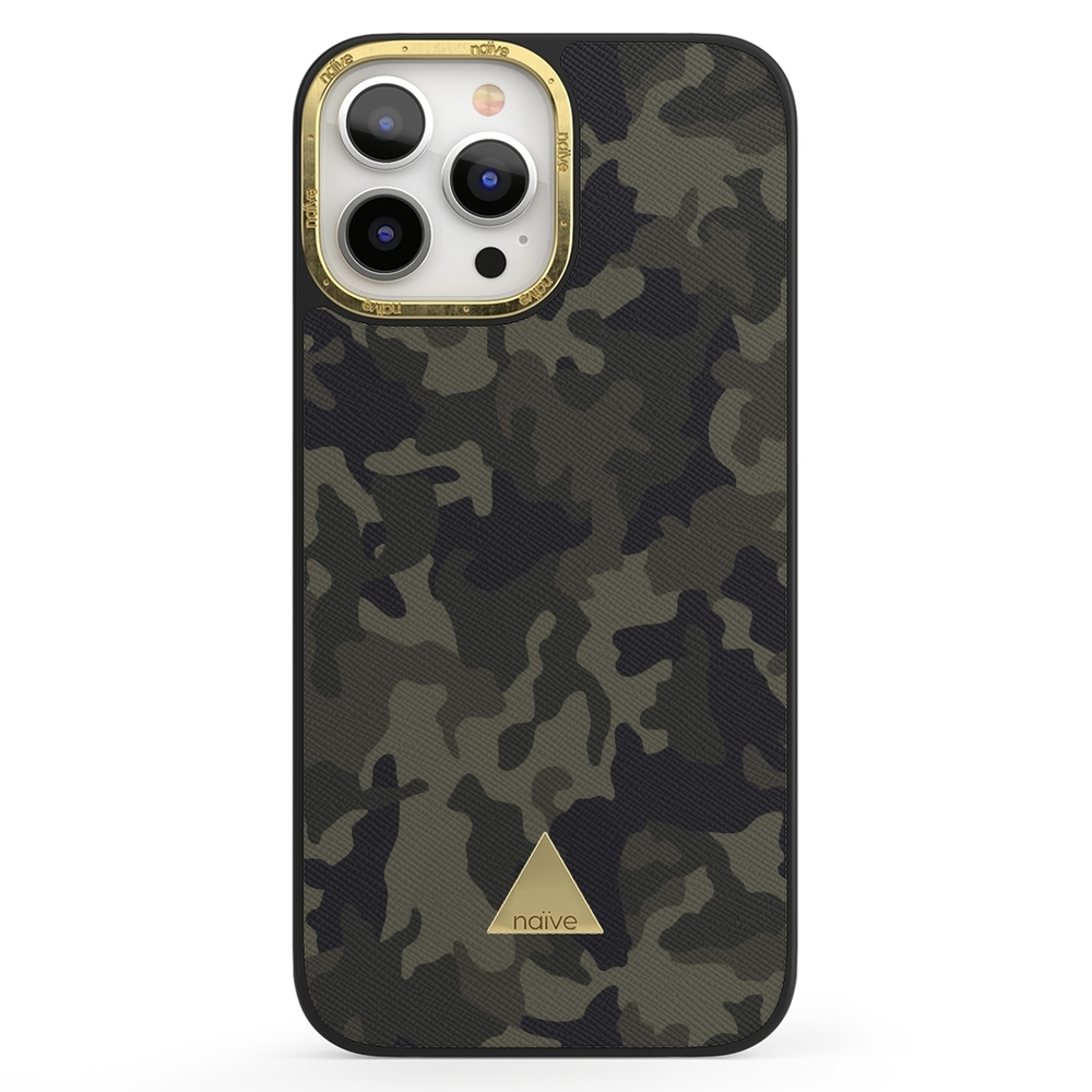 Naive iPhone 13 Pro Max Case - Jungle Green Camo