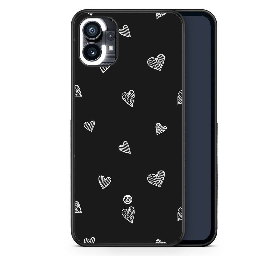 Nothing Phone (1) Case - Black & White Hearts
