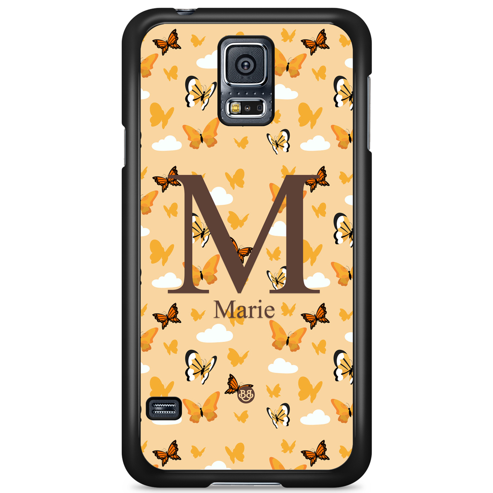 Samsung Galaxy S5 Skal Custom - AWAKEN - Orange Butterfly | Mobilskal & Mobilfodral BJORNBERRY
