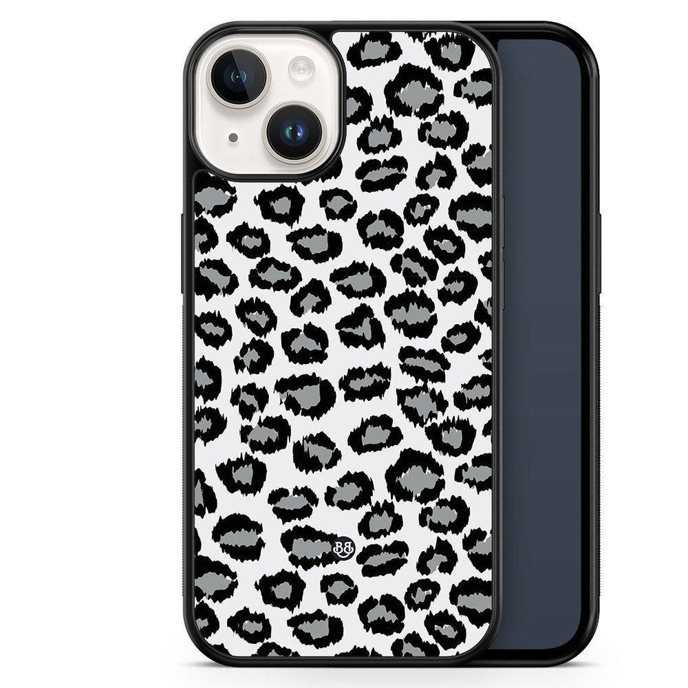 iPhone 14 Skal - Grå Leopard