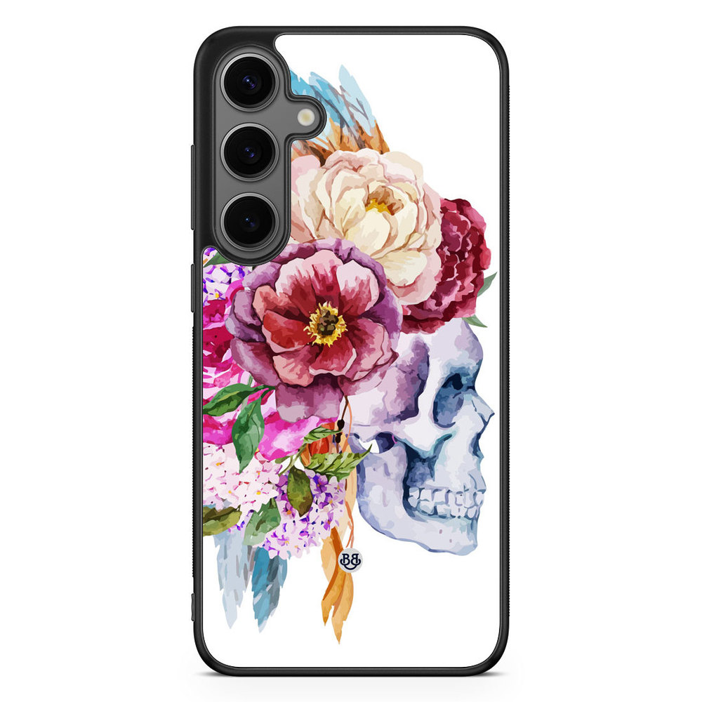 Samsung Galaxy S24 Plus Case - Skull & Flowers