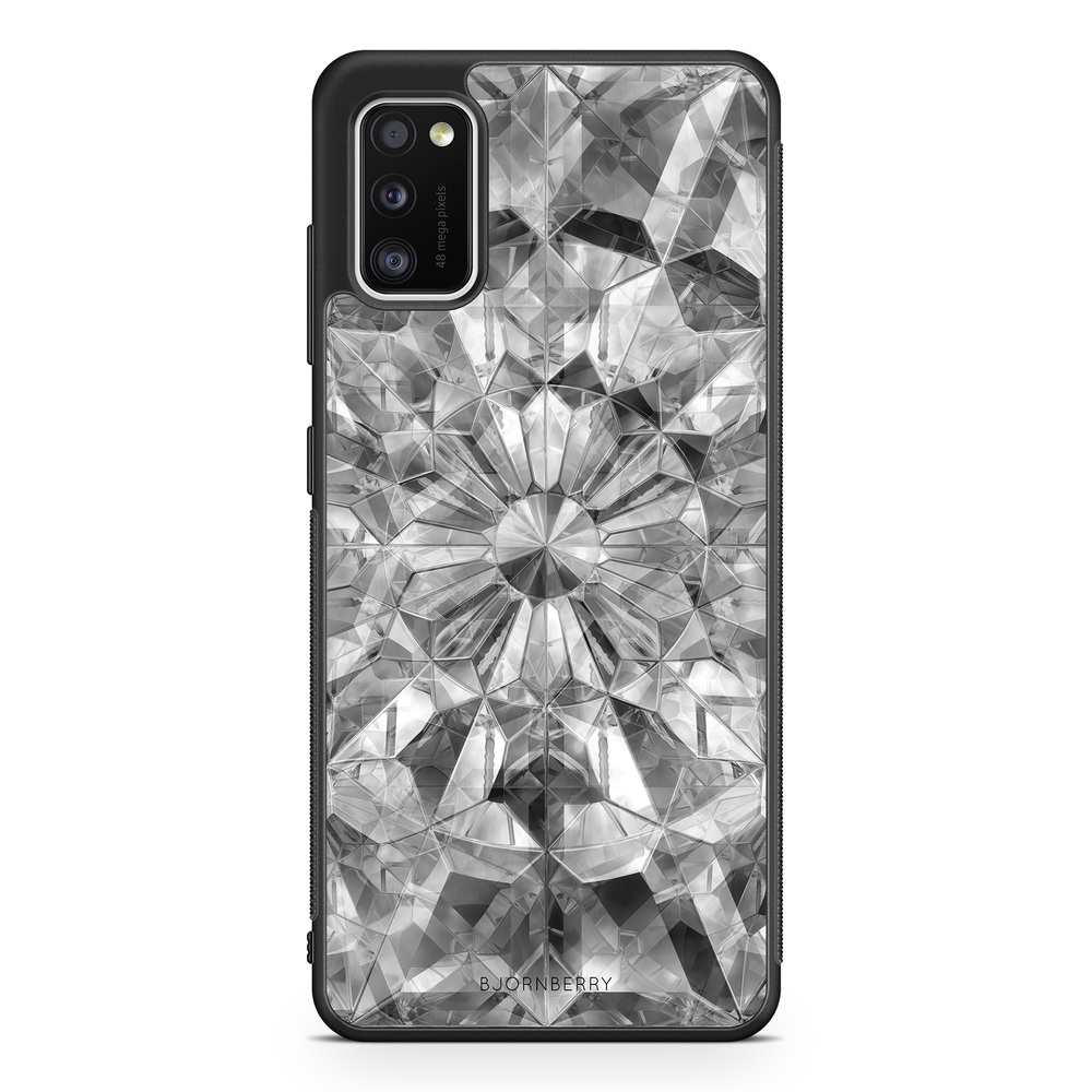 Samsung Galaxy A41 Case - Grey Crystals