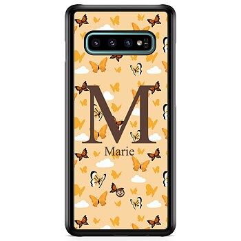 Samsung Galaxy S10 Skal Custom - AWAKEN - Orange Butterfly