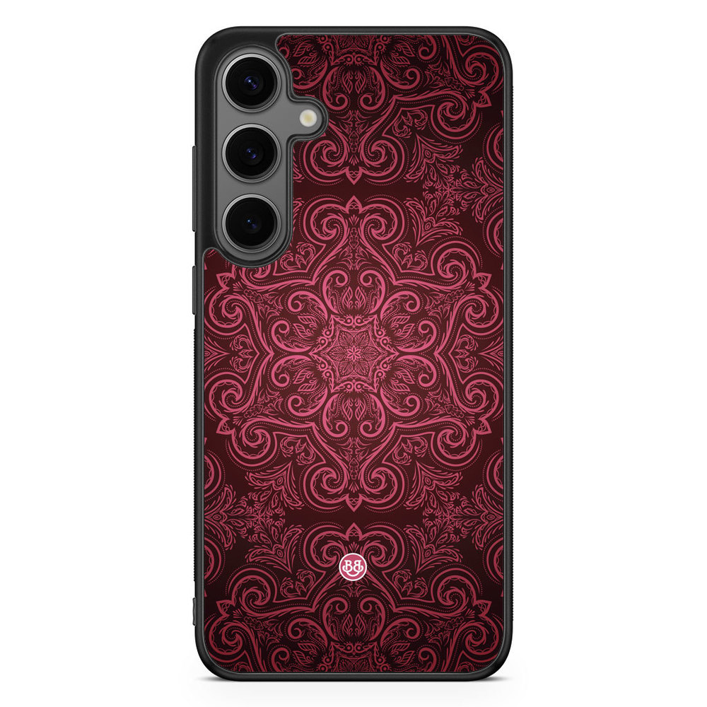 Samsung Galaxy S24 Plus Case - Red Retro Pattern