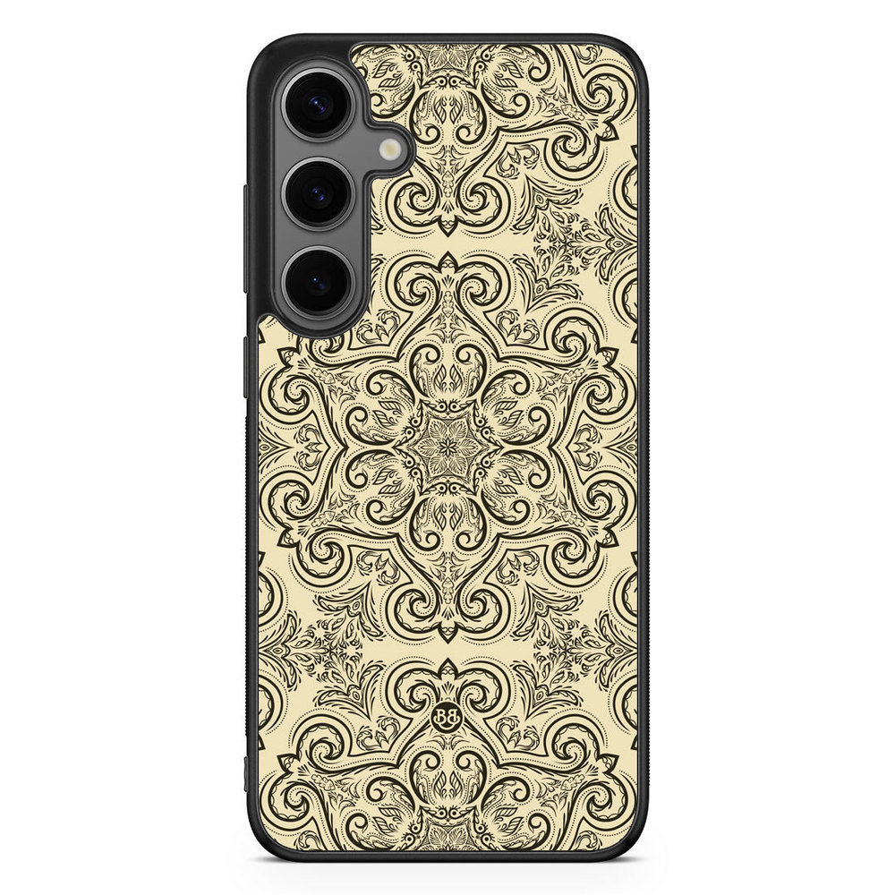 Samsung Galaxy S24 Plus Case - Beige Retro Pattern