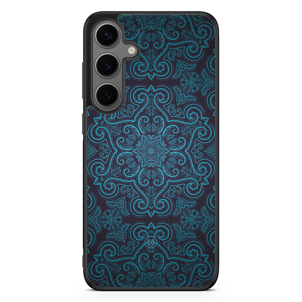 Samsung Galaxy S24 Plus Case - Blue Retro Pattern