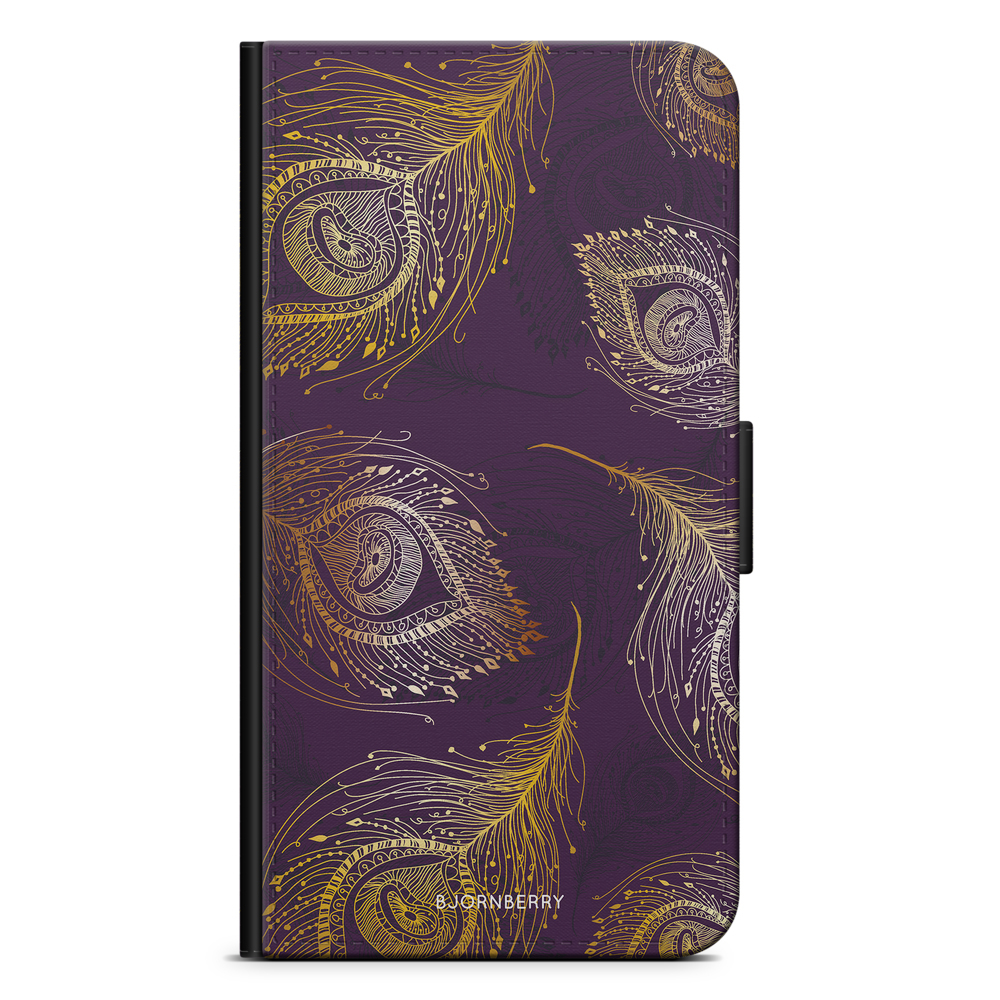 LG V30 Wallet Case - Peacock Feathers