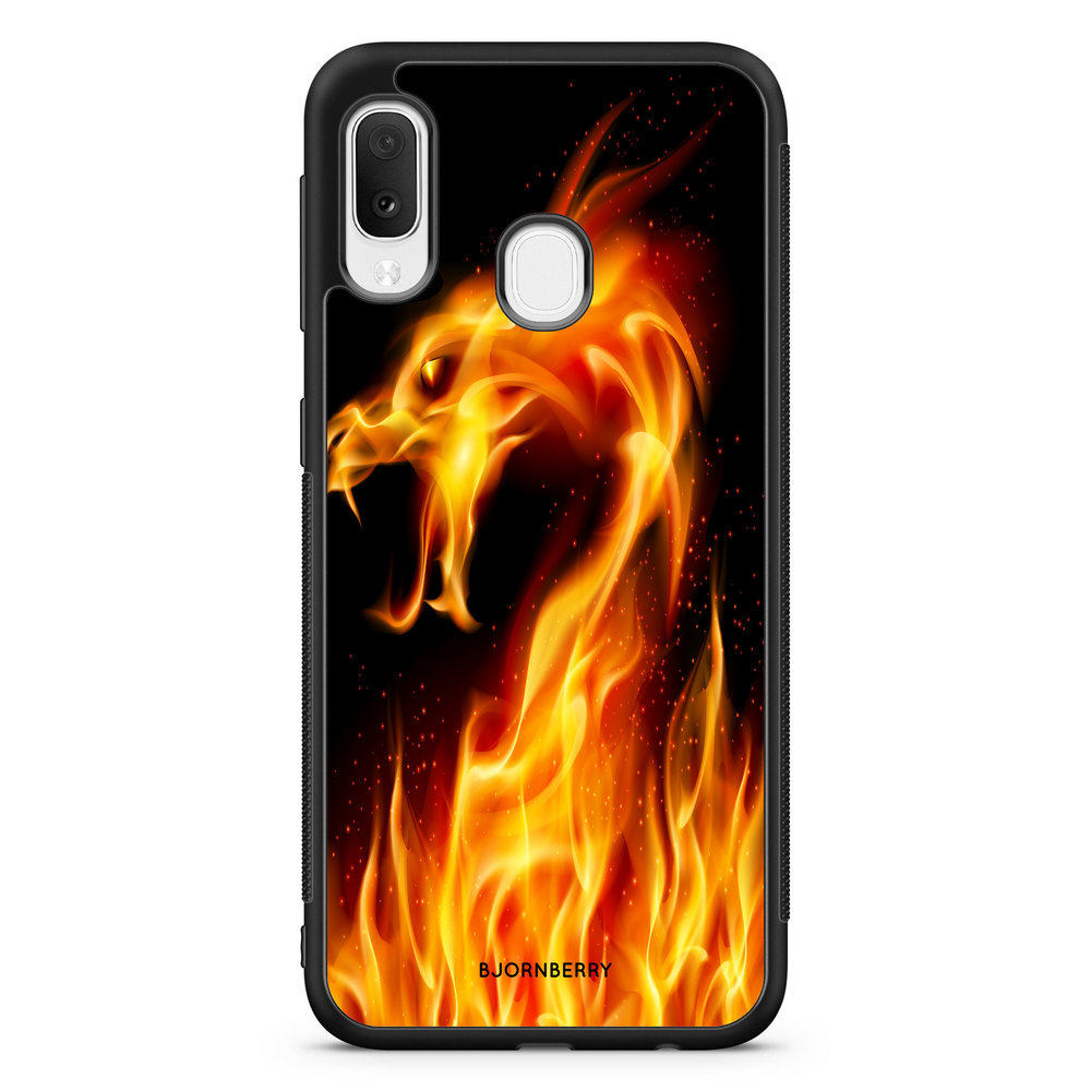 Samsung Galaxy A20e Case - Flames Dragon