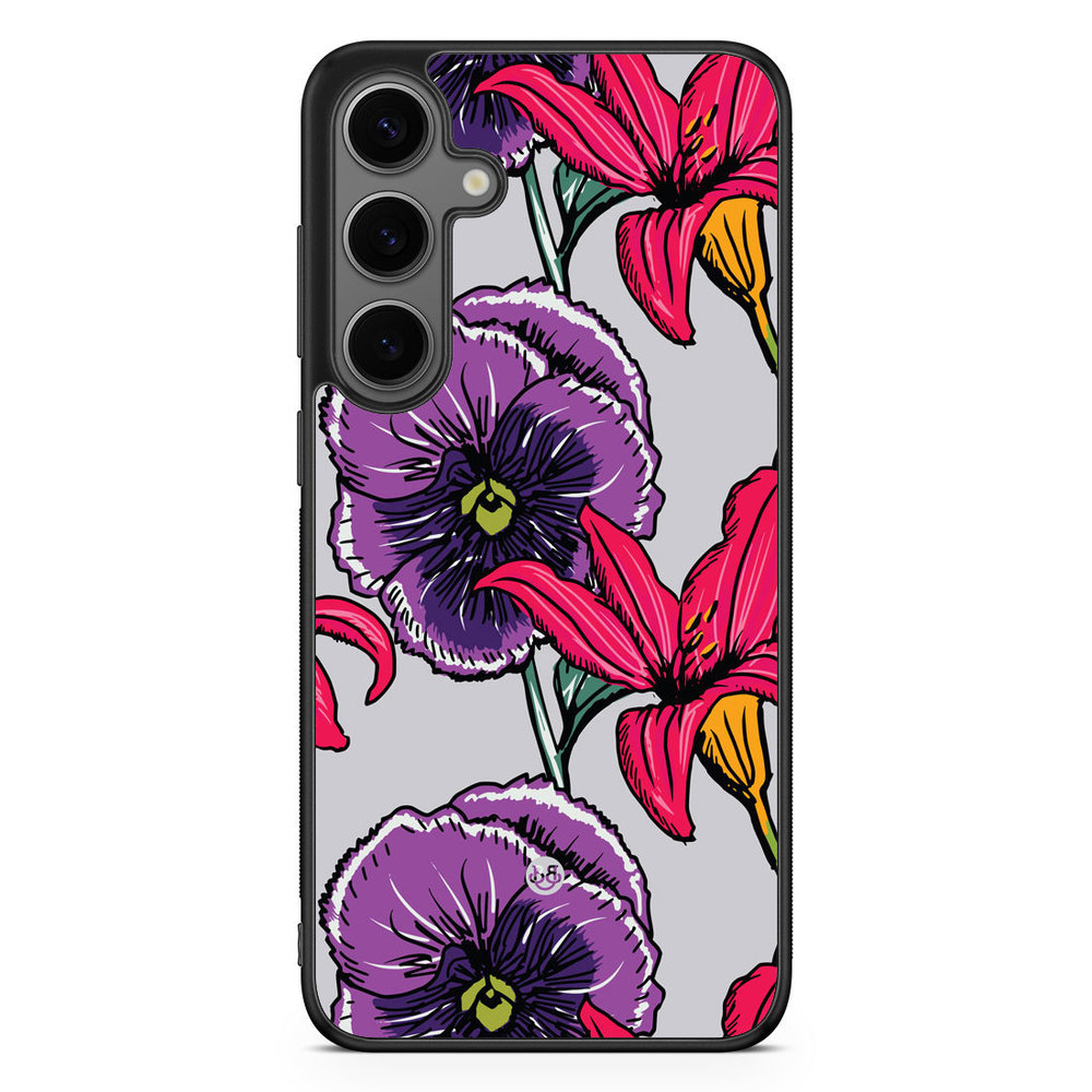 Samsung Galaxy S24 Plus Case - Purple/Cerise Floral