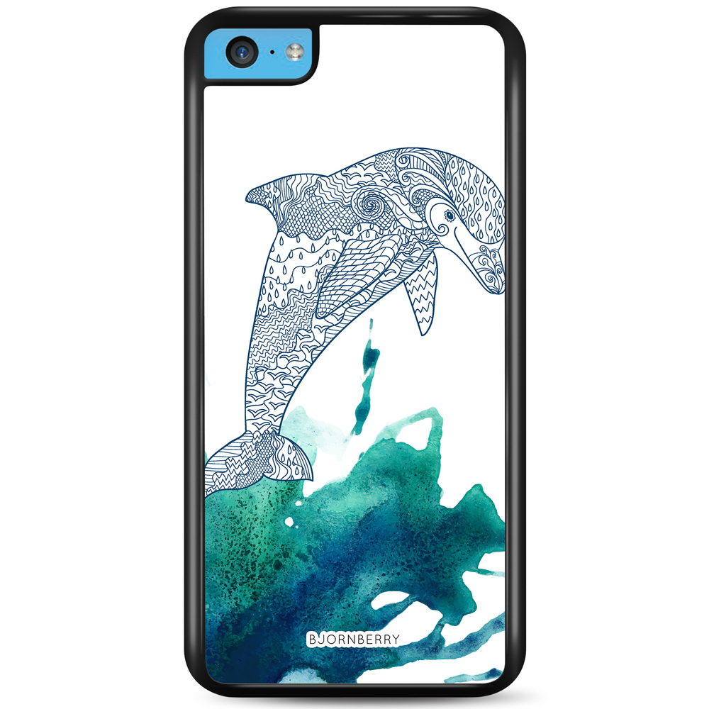 iPhone 5C Case - Mandala Dolphine