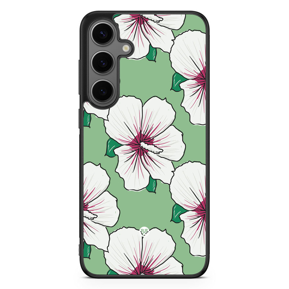 Samsung Galaxy S24 Plus Case - Creamy White Flowers