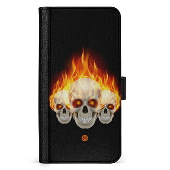 Samsung Galaxy S23 FE Fodral - Flames Dödskallar