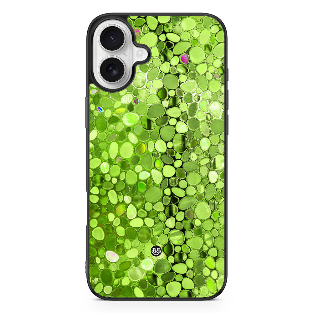 iPhone 16 Plus Case - Stained Glass Green