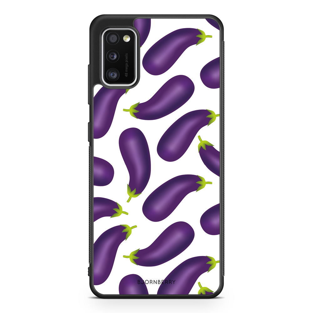 Samsung Galaxy A41 Case - Eggplant Pattern