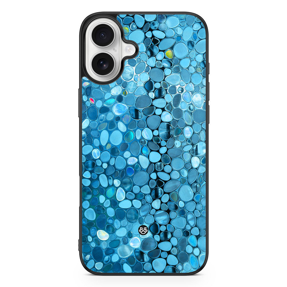 iPhone 16 Plus Case - Stained Glass Blue