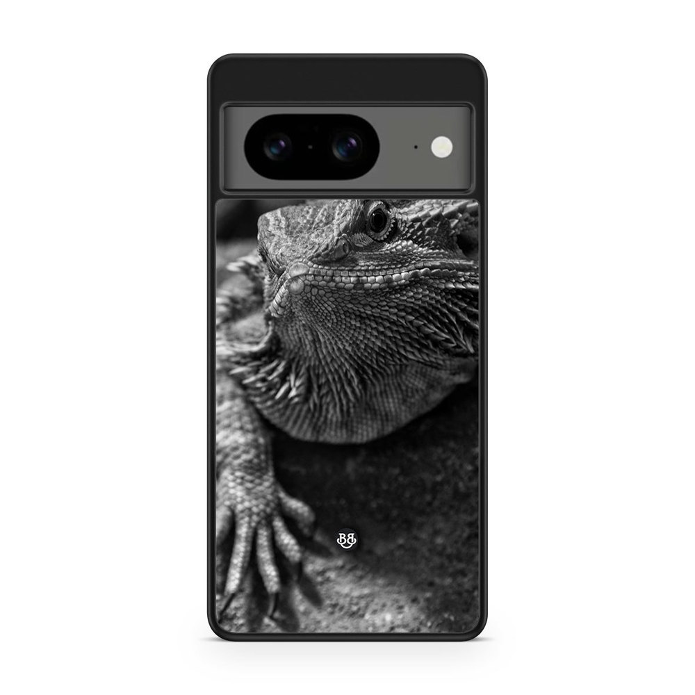 Google Pixel 8 Case - Black/White Lizard