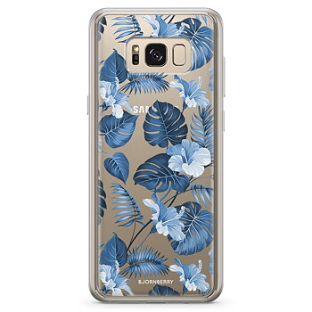 Samsung Galaxy S8 Fashion Skal - Blå Blommor