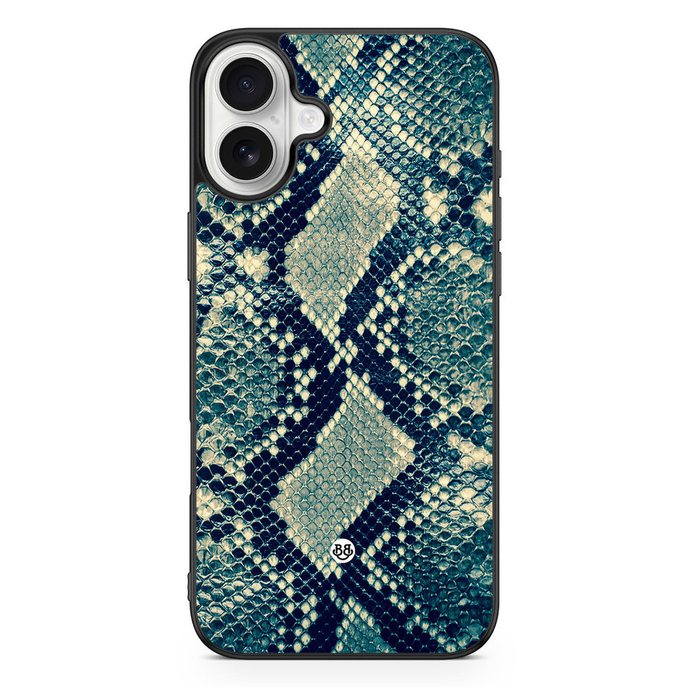 iPhone 16 Plus Case - Blue Snakeskin