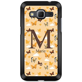 Samsung Galaxy Core Prime Skal Custom - AWAKEN - Orange Butterfly