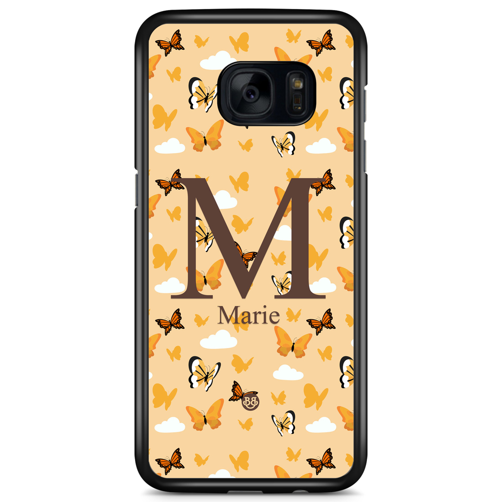 Samsung Galaxy S7 Edge Case Custom - AWAKEN - Orange Butterfly