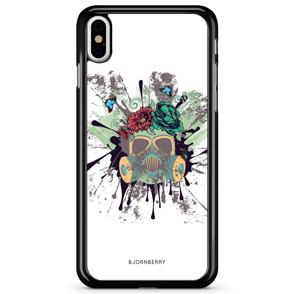 iPhone X / XS Case - Gas Mask Flowers