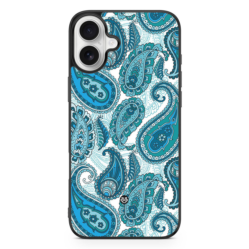 iPhone 16 Plus Case - Blue Paisley