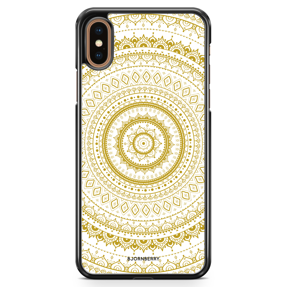 iPhone XS Max Case - White Gold Mandala