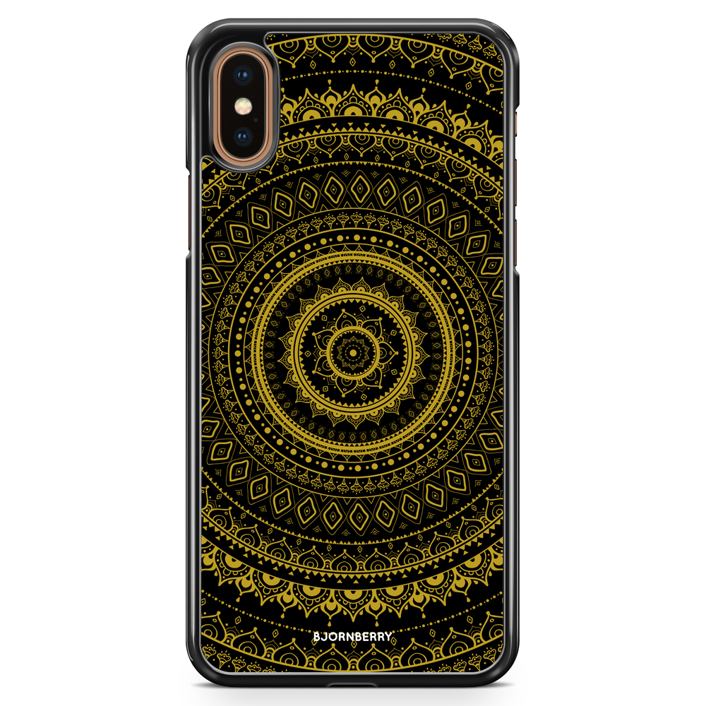 iPhone XS Max Case - Black Gold Mandala