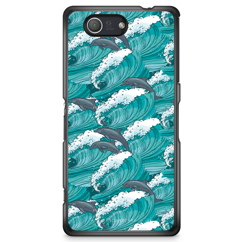 Sony Xperia Z3 Compact Case - Waves And Dolphins
