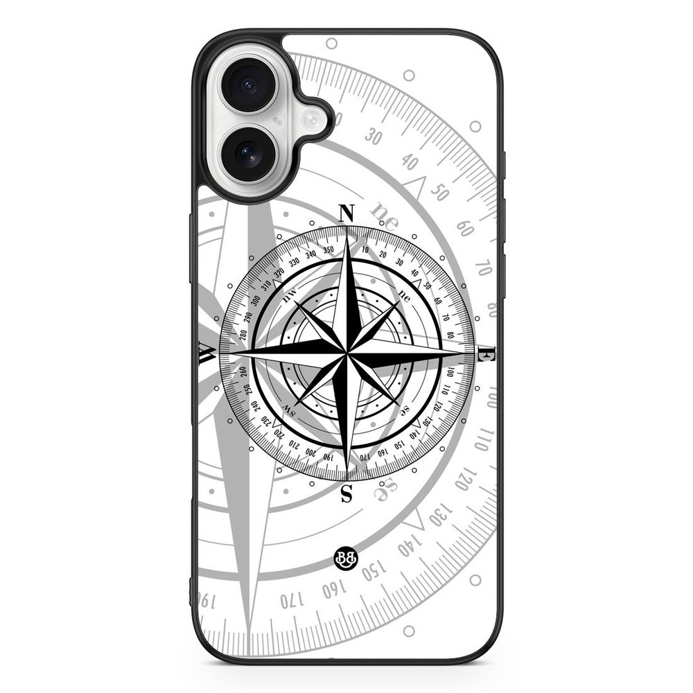 iPhone 16 Plus Case - Compass White