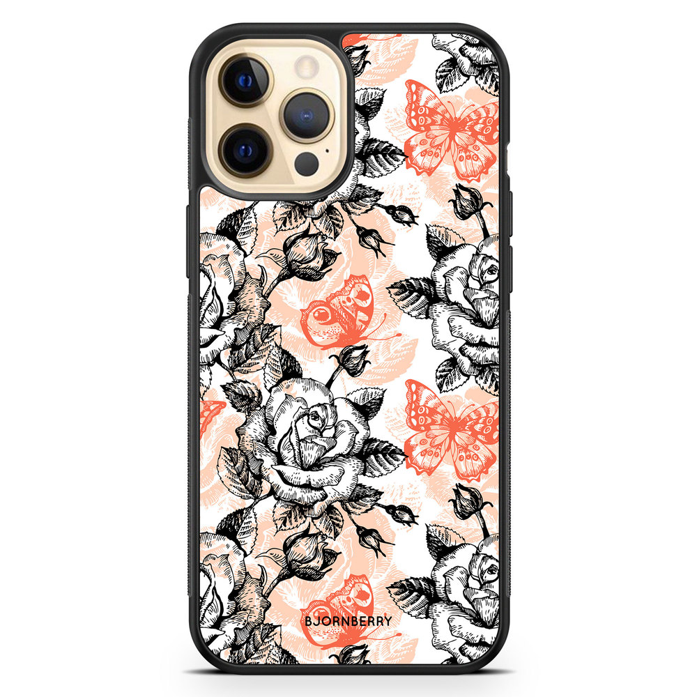iPhone 12 Pro Max Case - Roses & Butterflies