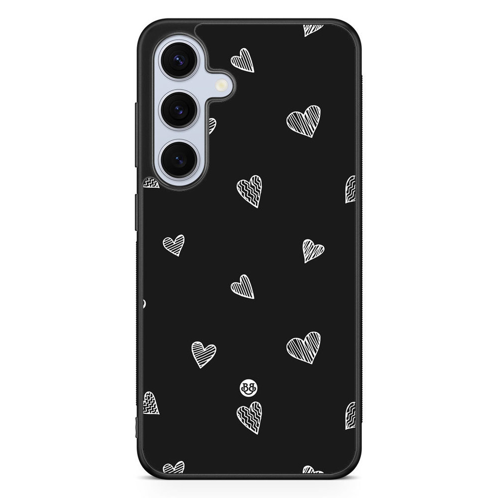 Samsung Galaxy S24 FE Case - Black & White Hearts