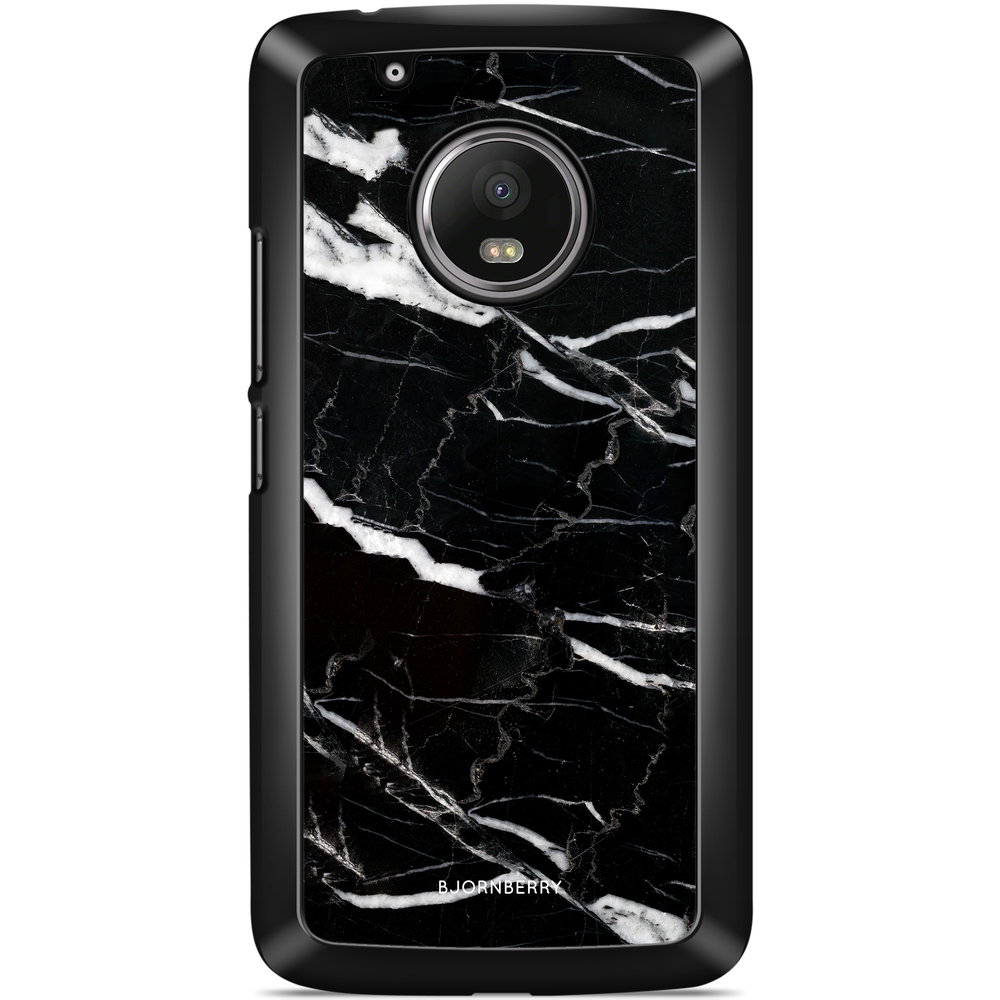 Moto G5 Plus Case - Black Marble