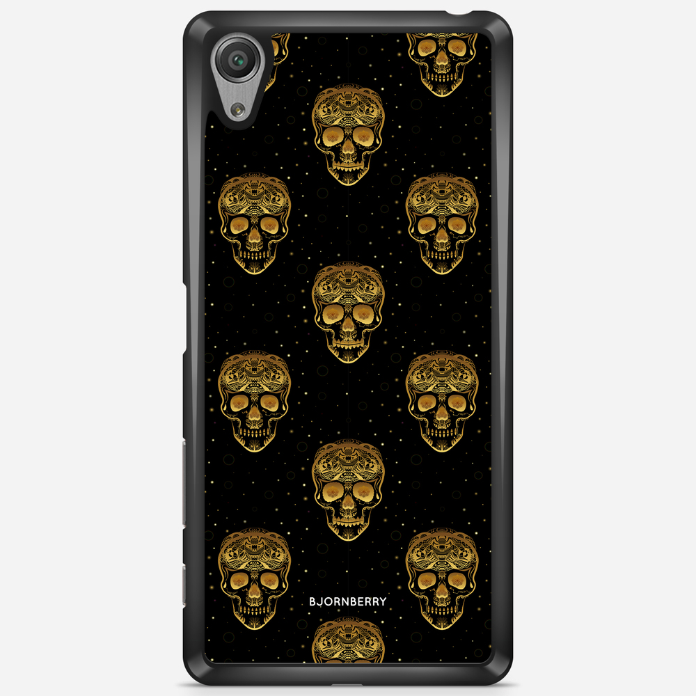 Sony Xperia X Performance Case - Gold Skulls